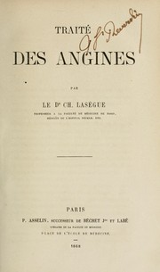 Cover of: Traité des angines