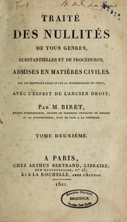 Cover of: Traité des nullités de tous genres