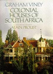 Cover of: Colonial houses of South Africa by Graham Viney