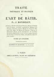 Cover of: Traité théorique et pratique de l'art de bâtir