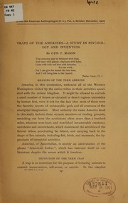 Cover of: Traps of the Amerinds: a study in psychology and invention