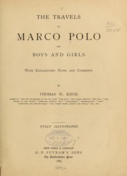 Cover of: The travels of Marco Polo by Marco Polo