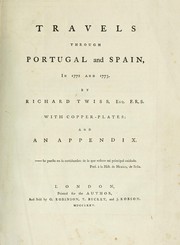 Cover of: Travels through Portugal and Spain, in 1772-1773