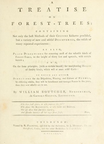 A treatise on forest-trees by William Boutcher
