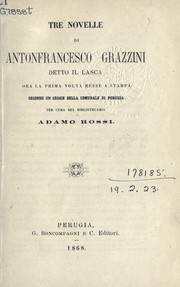 Cover of: Tre novelle: per cura Adamo Rossi