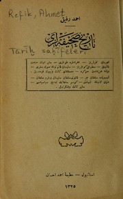 Cover of: Tārīh ṣaḥīfeleri