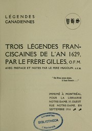 Cover of: Trois légendes franciscaines de l'an 1629