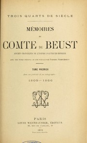 Cover of: Trois quarts de siècle by Beust, Friedrich Ferdinand Graf von