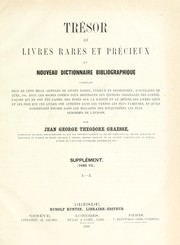 Cover of: Trésor de livres rares et précieux by Johann Georg Theodor Grässe
