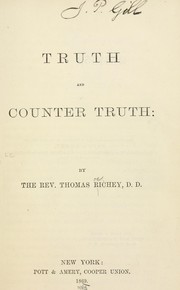 Cover of: Truth and counter truth