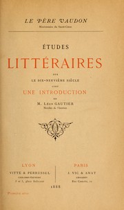 Cover of: Études littéraires sur le dix-neuvième siècle