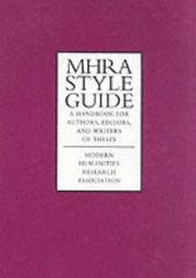 Cover of: The MHRA Style Guide by Glanville Price