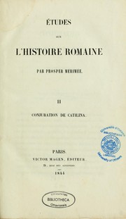 Cover of: Études sur l'histoire romaine
