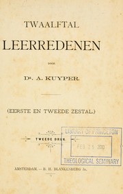 Cover of: Twaalftal leerredenen by Abraham Kuyper