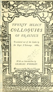 Cover of: Twenty Select Colloquies of Erasmus
