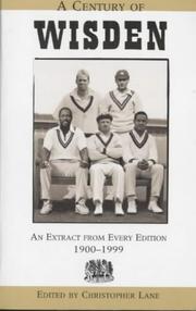 Cover of: A Century of Wisden by Christopher Lane