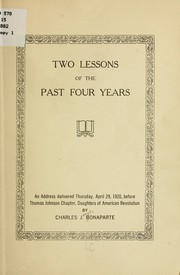 Cover of: Two lessons of the past four years...