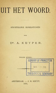Cover of: Uit het Woord by Abraham Kuyper
