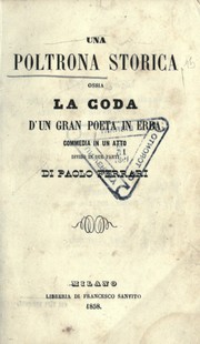 Cover of: Una poltrona storica, ossia, La coda d'un gran poeta in erba by Paolo Ferrari