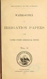 Cover of: Underground waters of southwestern Kansas by Haworth, Erasmus