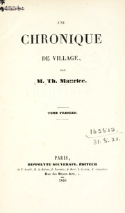 Cover of: Une chronique de village