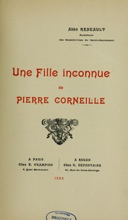 Cover of: Une fille inconnue de Pierre Corneille