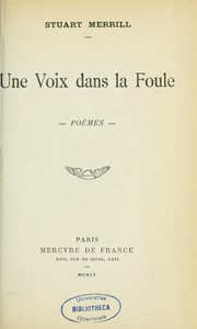 Cover of: Une voix dans la foule: poèmes