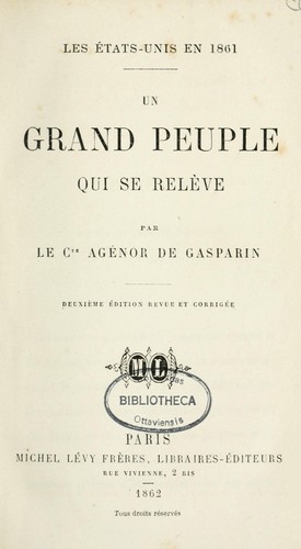 Un grand peuple qui se relève by Gasparin, Agénor comte de