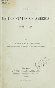 Cover of: The United States of America, 1765-1865