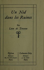 Cover of: Un nid dans les ruines