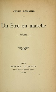 Cover of: Un être en marche: poème