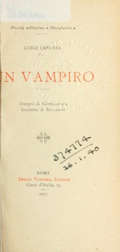 Cover of: Un vampiro by Luigi Capuana