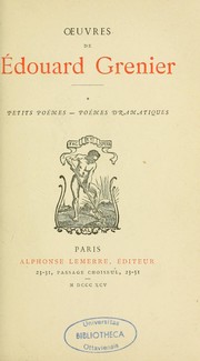 Œuvres de Édouard Grenier ... by Édouard Grenier