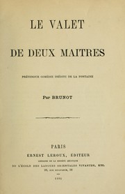 Cover of: Valet de deux maitres by Jean de La Fontaine