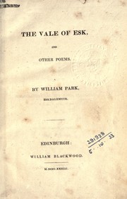 Cover of: The vale of Esk, and other poems