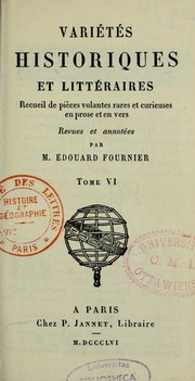 Cover of: Variétés historiques et littéraires