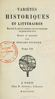 Cover of: Variétés historiques et littéraires