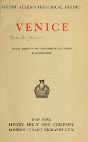Cover of: Venice by Grant Allen