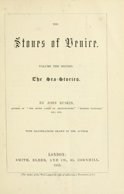 Cover of: The stones of Venice. by John Ruskin