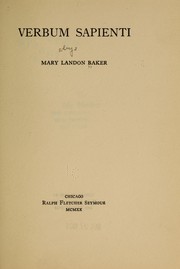 Cover of: Verbum sapienti by Mary Landon Baker