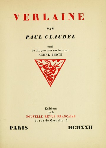 Verlaine (1922 edition) | Open Library