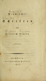 Vermischte schriften von Friedrich Köppen by Friedrich Köppen