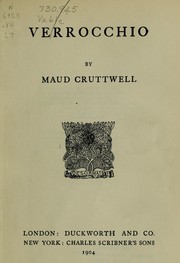 Cover of: Verocchio by Maud Cruttwell