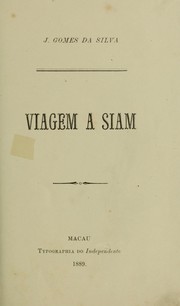 Cover of: Viagem a Siam by J Gomes da Silva