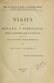 Cover of: Viajes por España y Portugal by Farinelli, Arturo