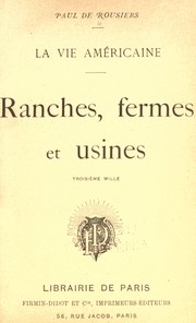 Cover of: La vie américaine by Paul de Rousiers