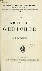 Cover of: Vier kritische Gedichte