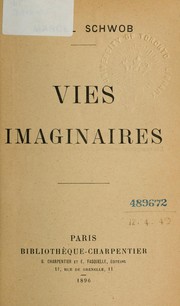 Cover of: Vies imaginaires. by Marcel Schwob