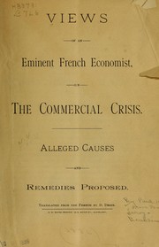 Cover of: Views of an eminent French economist on the commercial crisis by Leroy, Beaulieu Paul]
