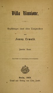 Cover of: Villa Riunione: Erzählungen eines alten Tanzmeisters